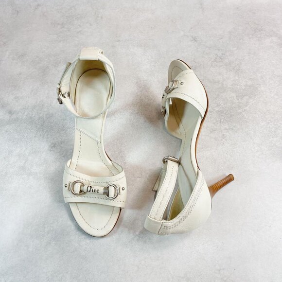 Dior Tan Sandals with CD Logo - Picture 3 of 7